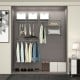 3 to 6 Feet Wall-Mounted Closet System Organizer Kit with Hang Rod