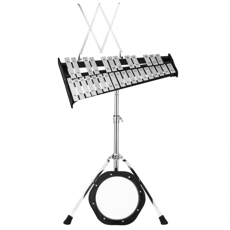 30 Notes Percussion with Practice Pad Mallets Sticks Stand