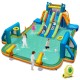 Kids Inflatable Water Slide with 2 Long Slides and 2 Soccer Gates with 950W Blower