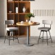 25 Inch 2 Pieces Modern Upholstered Bar Stools with Back and Footrests