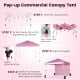 10 x 10 Feet Foldable Commercial Pop-up Canopy with Roller Bag and Banner Strip