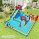 Inflatable Double Water Slide Park 9-in-1 Giant Bounce House 750W Blower Included