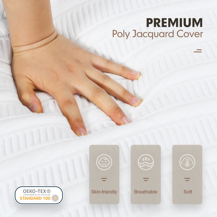 75L x 54W x 8H Memory Foam Mattress with Jacquard Fabric Cover