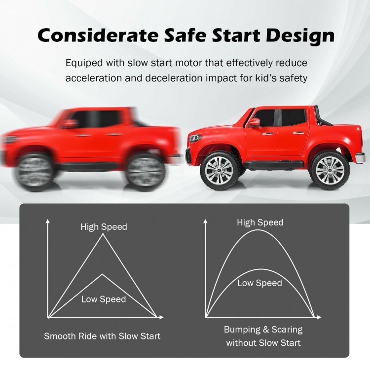 12V 2-Seater Kids Ride On Car Licensed Mercedes Benz X Class RC with Trunk