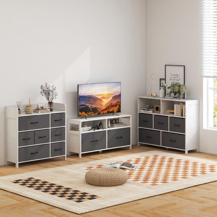 Fabric Dresser with 5 Drawers for Bedroom