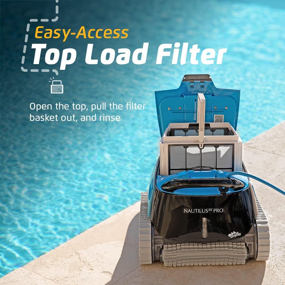 Dolphin Nautilus CC Robotic Pool Vacuum Cleaner All Pools up to 33 FT - Wall Climbing Scrubber Brush