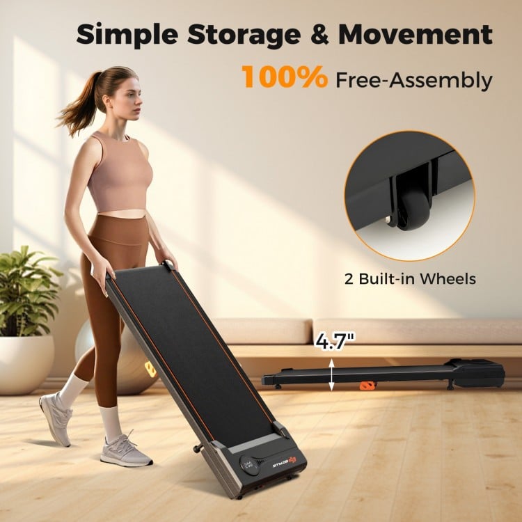 2.5HP Under Desk Treadmill with Remote Control for Home Office