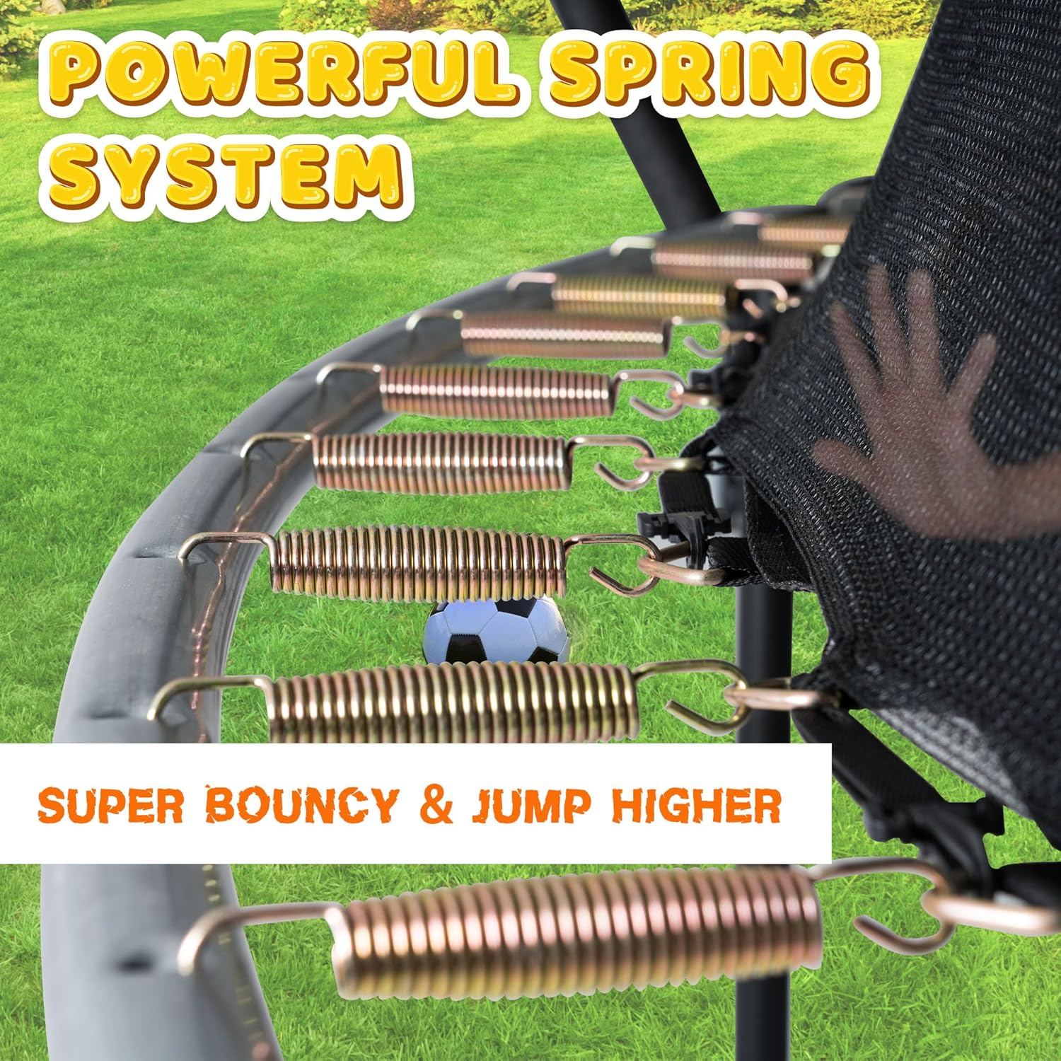 Trampoline 8FT 10FT 12FT 14FT 16FT, Recreational Trampolines with Enclosure Net and Ladder, Outdoor Anti-Rust Trampolines for Kids and Adults, ASTM Approved