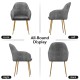 Set of 2 Modern Accent Chair with Removable Cushion and Metal Frame