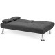 Convertible Folding Futon Sofa Bed Fabric with 2 Cup Holders