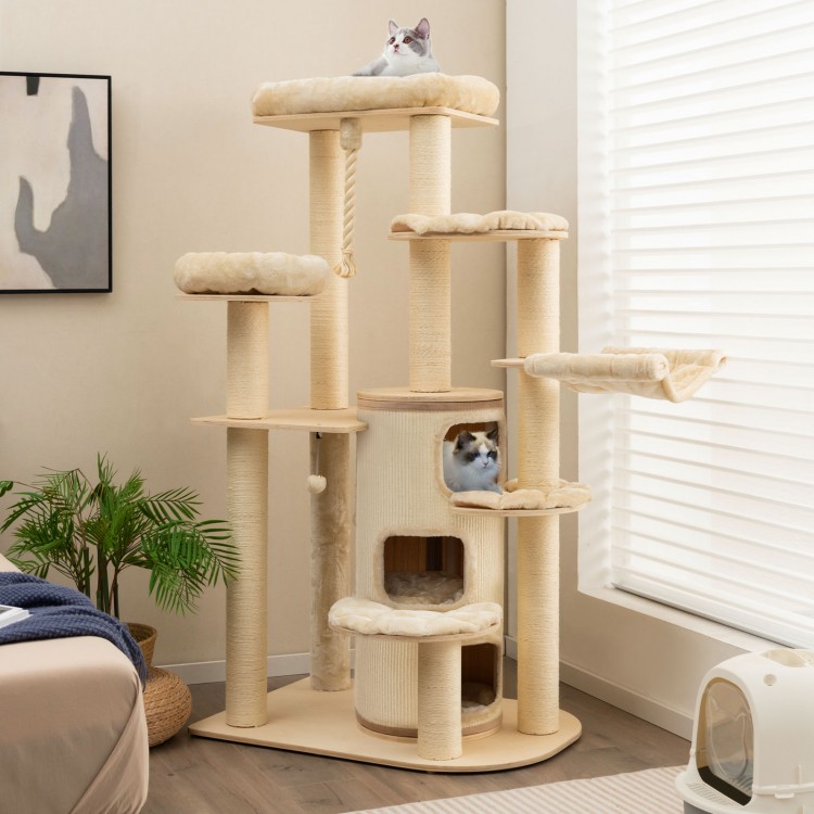 Multi-Level Cat Tree with 3-story Cat Condo