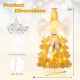 5.2 Feet Lighted Angel Artificial Christmas Tree with Warm White LED Lights