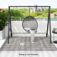 Patio Metal Swing Stand with A-Shaped Structure