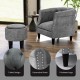 Modern Accent Chair with Ottoman Armchair Barrel Sofa Chair and Footrest