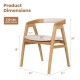 Bamboo Upholstered Dining Chair with Curved Back