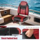 2 Pieces High Back Folding Boat Seat Set with Sponge Cushion