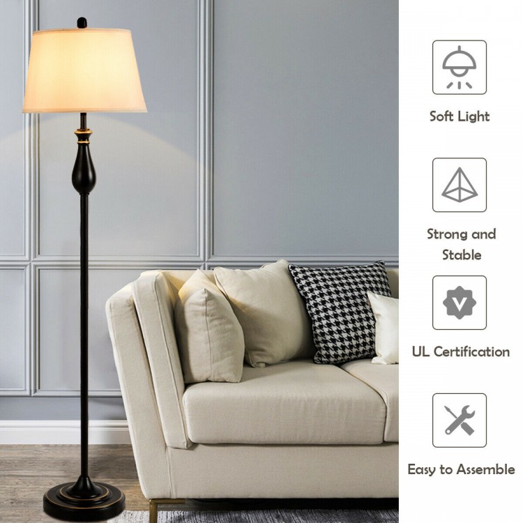 3 Pieces Brushed Nickel Lamp Set