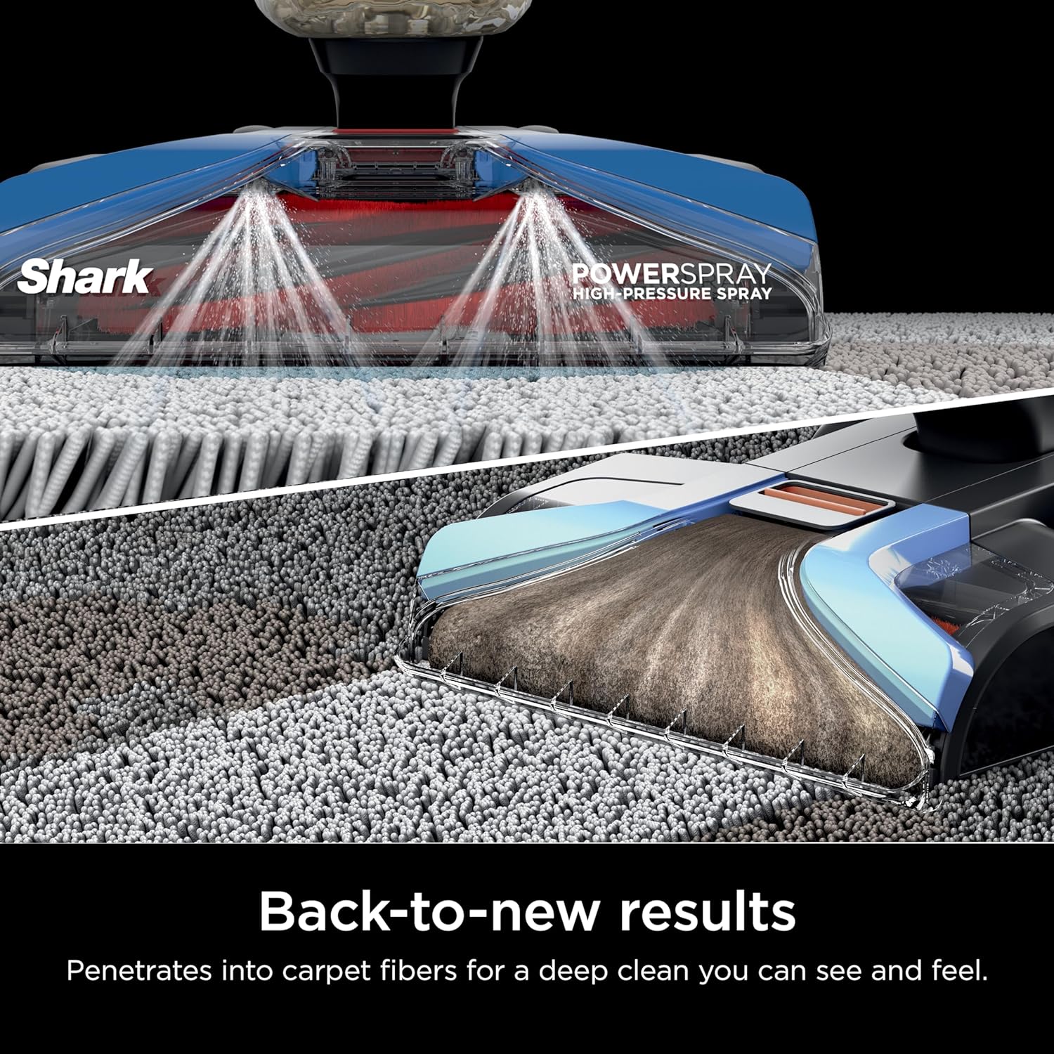 Upright Carpet, Area Rug & Upholstery Cleaner with StainStriker, Built-in Spot & Stain Cleaner, Perfect for Pets, Deep Cleaning & Tough Stain Removal, Carpet Shampooer, Cyan