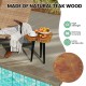 Irregular Solid Teak Wood End Table with Mahogany Tapered Legs