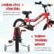 16/18 Inch Kids Bike with LED Lights Adjustable Carbon Steel Bicycle for 4-8 Years Old