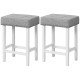 2 Pieces Counter Height Bar Stools with Sponge Padded Cushion