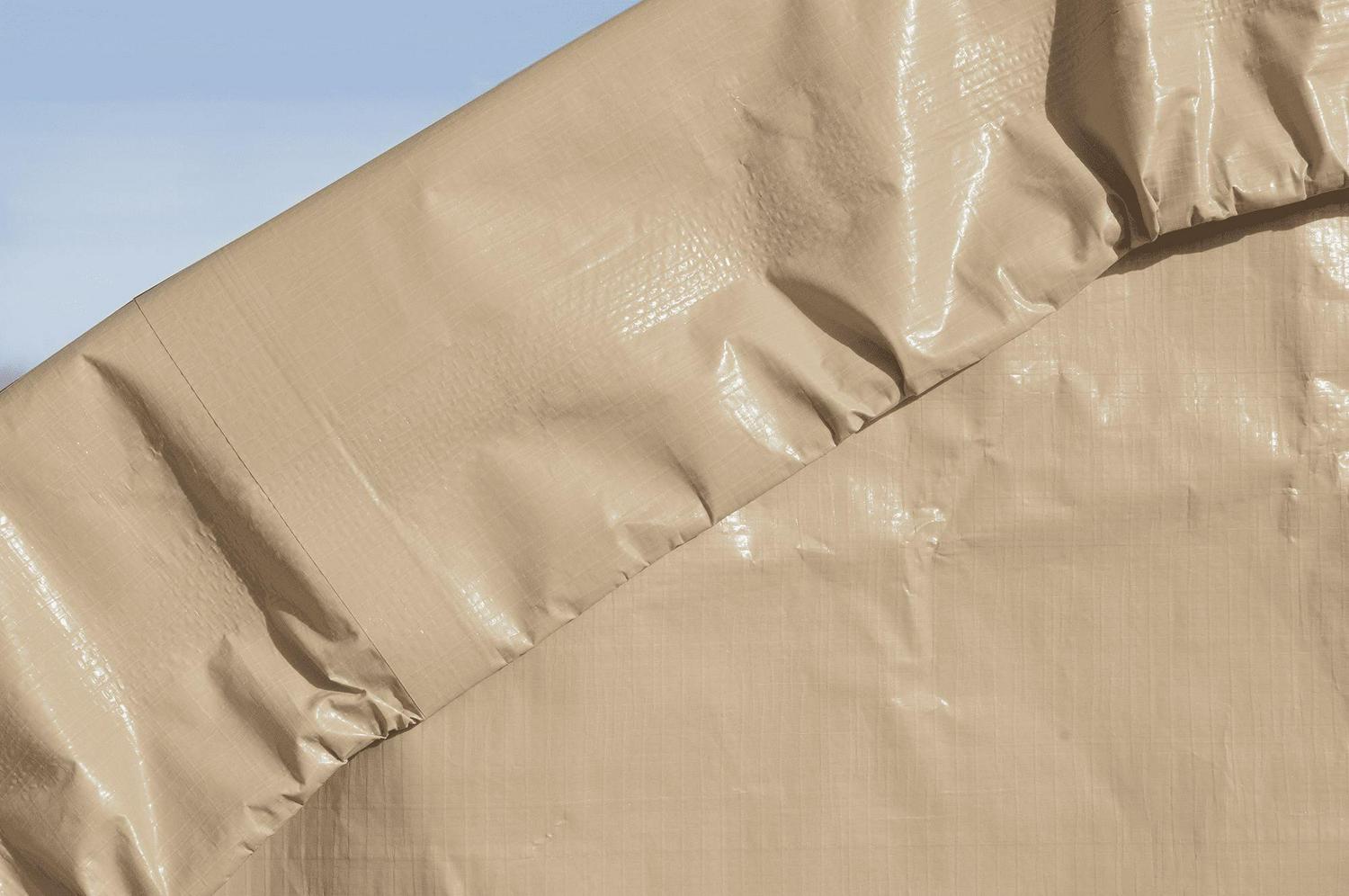 ShelterLogic AutoShelter Steel Instant Garage, 10x15x8 ft, Sandstone, Round, Waterproof