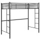 Twin Loft Bed Frame with 2 Ladders Full-length Guardrail