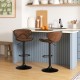 Set of 2 Adjustable Bar Stools Swivel Bar Chairs Pub Kitchen