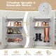 Freestanding Shoe Cabinet with 3-Postition Adjustable Shelves