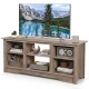 TV Stand for up to 65 Inch Flat Screen TVs with Adjustable Shelves for 18 Inch Electric Fireplace (Not Included)