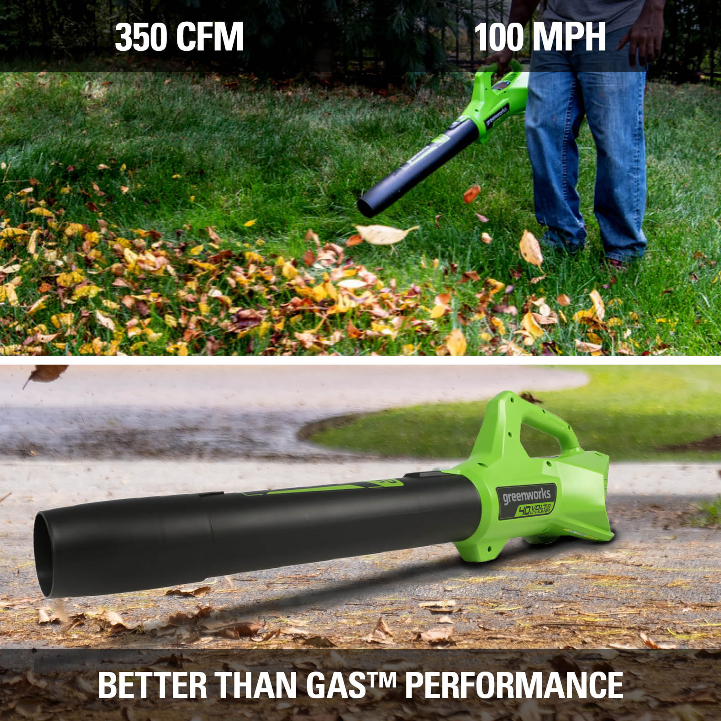 40V 350 CFM Leaf Blower With 2.0 Ah Battery, 2412002