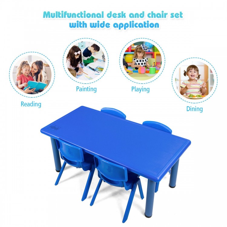 Kids Plastic Rectangular Learn and Play Table
