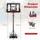 4.25-10 Feet Basketball Hoop System with Adjustment Holes and 2 Nets