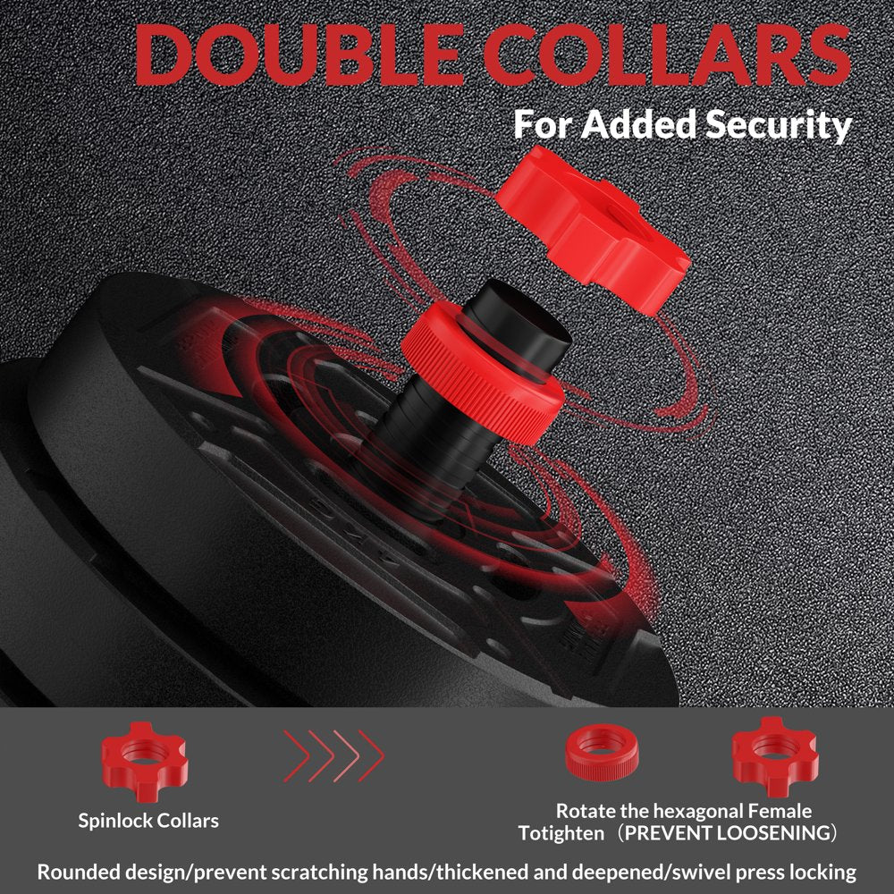 BalanceFrom 60LB 4-in-1 Adjustable Dumbbell, Barbell & Kettlebell Fitness Set