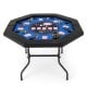 48 Inches Foldable Poker Table with Padded Rails and Cup Holders