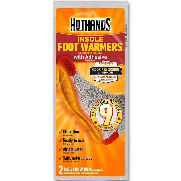 HotHands Insole Foot Warmers, 16 Pairs – Up to 9 Hours Heat, Adhesive Backing