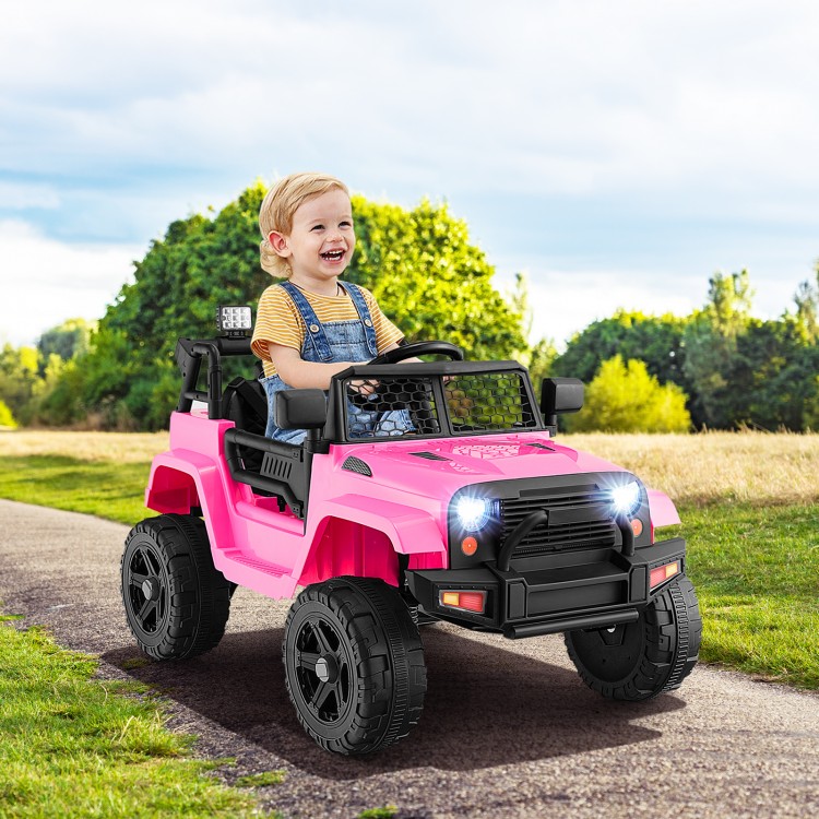 12V Kids Ride On Truck with Remote Control and Headlights