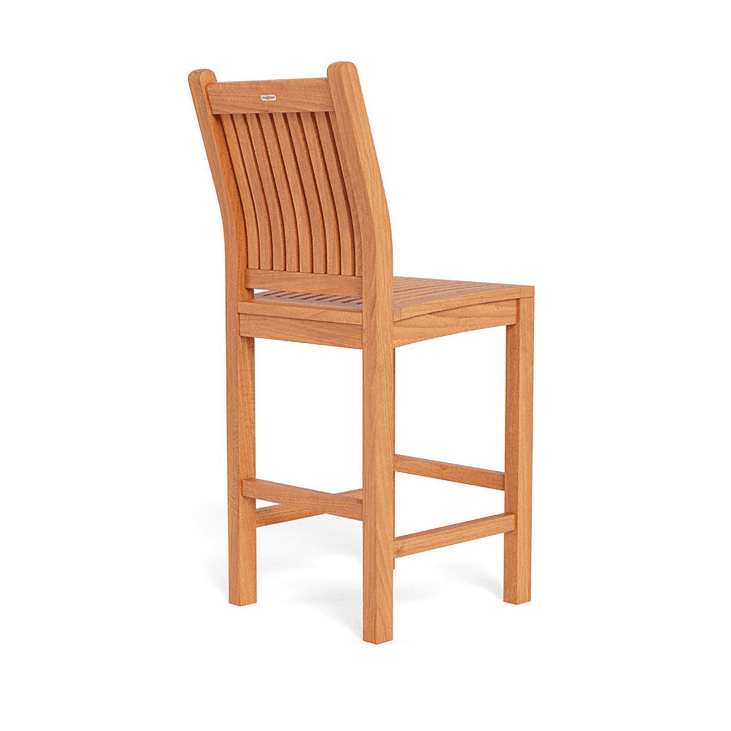 Tortuga Outdoor Jakarta Teak Bar Chair Set of 2 – Durable, Eco-Friendly, Smooth Finish