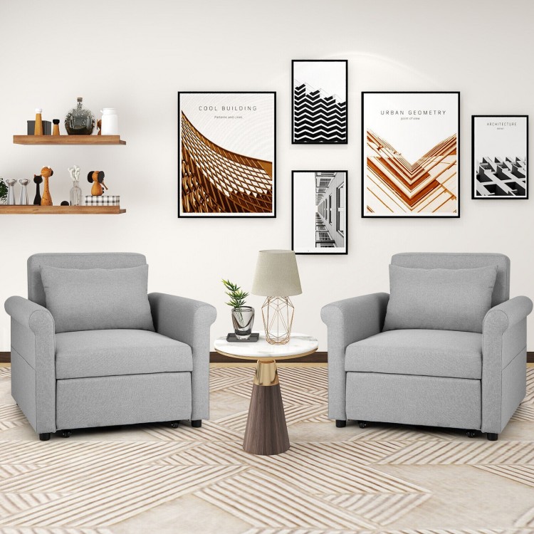 3-in-1 Pull-out Convertible Adjustable Reclining Sofa Bed