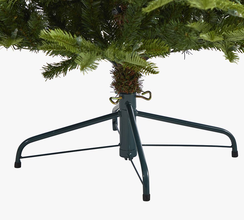 Washington Spruce Pre-Lit Faux Christmas Tree with 350 LED Lights – Lifelike Evergreen, Adjustable Branches, Includes Stand