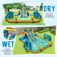 Kids Inflatable Water Slide with 2 Long Slides and 2 Soccer Gates with 950W Blower