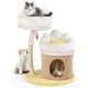 Cat Tree Small Cat Tower with 2 Removable and Washable Perches