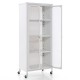 Storage Cabinet with Wheels and Adjustable Shelves