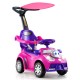 3-in-1 Push Car for Toddler Sliding Car with Seat Belt and Canopy