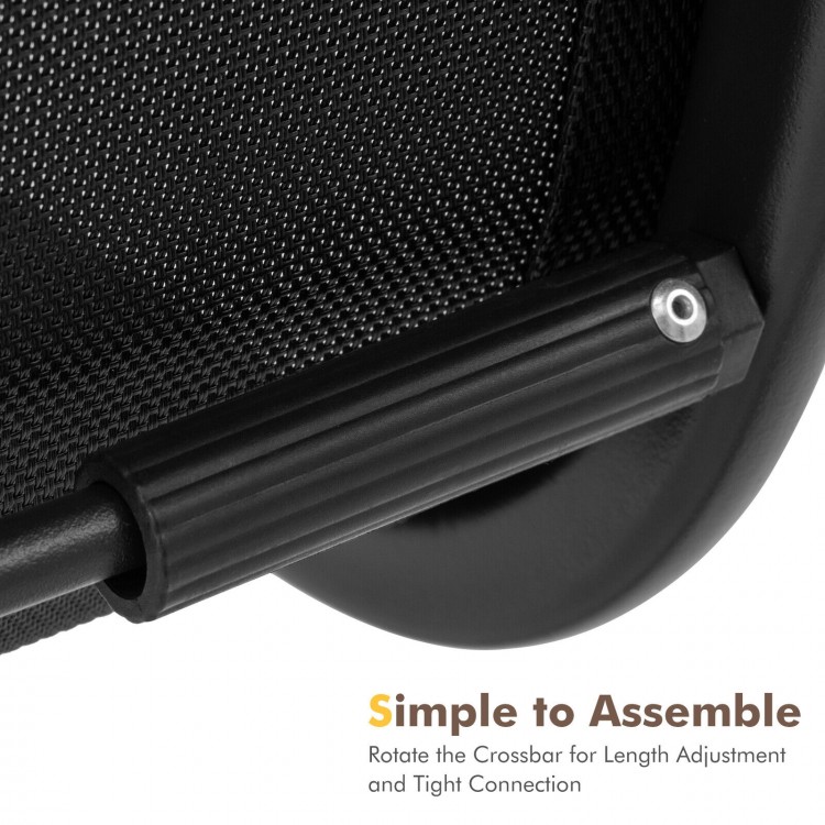 4 Pieces Outdoor Conversation Set with Tempered Glass Coffee Table