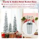 Set of 3 Potted Artificial Christmas Tree Snow-Flocked