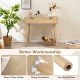 Rattan Console Table with Pull-out Drawer Boho Style Entryway Table