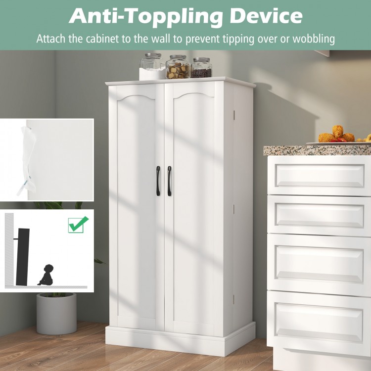 Freestanding Buffet Cupboards Sideboard with 2 Doors and Anti-Tipping Devices