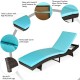 Patio Folding Chaise Lounge with 5 Adjustable Levels and Cushion