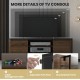 Wooden TV Stand with 2-Door Storage Cabinets for for TVs up to 55 Inch